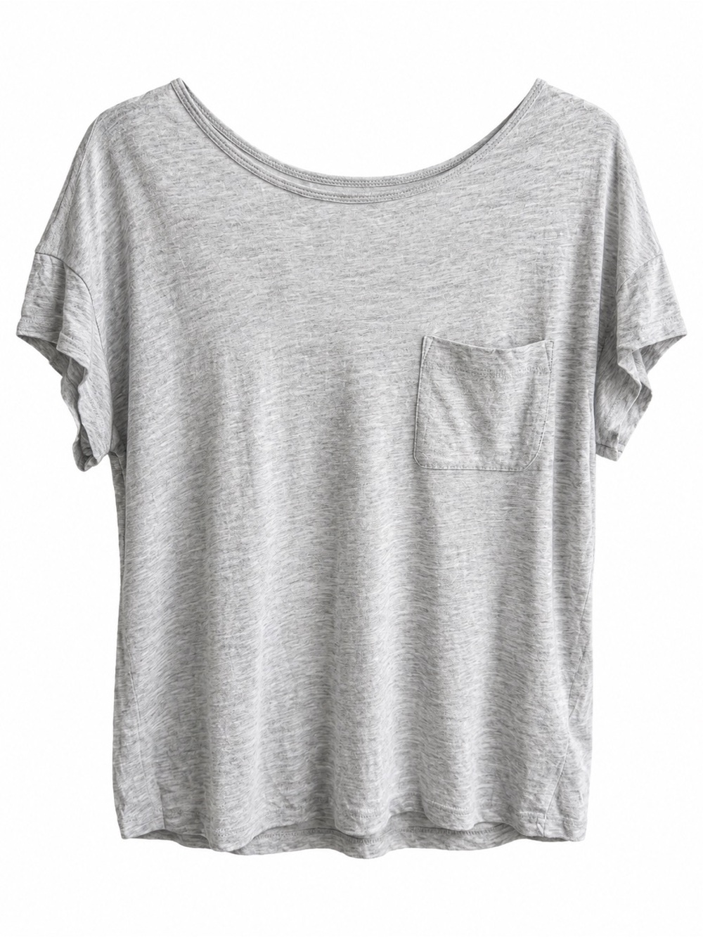 Joie Grey Heathered Oversized Pocket T-Shirt Size XS